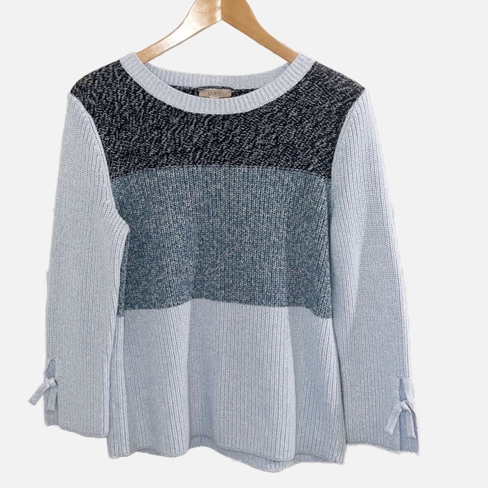 Loft Multicolor Blue Sweater Size Large